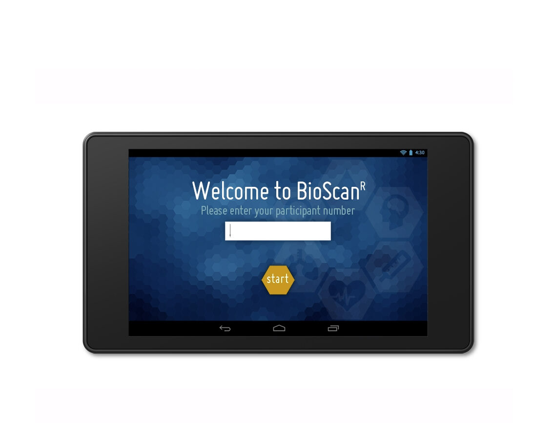 Bioscan Login screen view