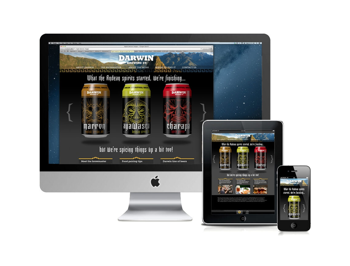 Darwins Brewery Website Concept