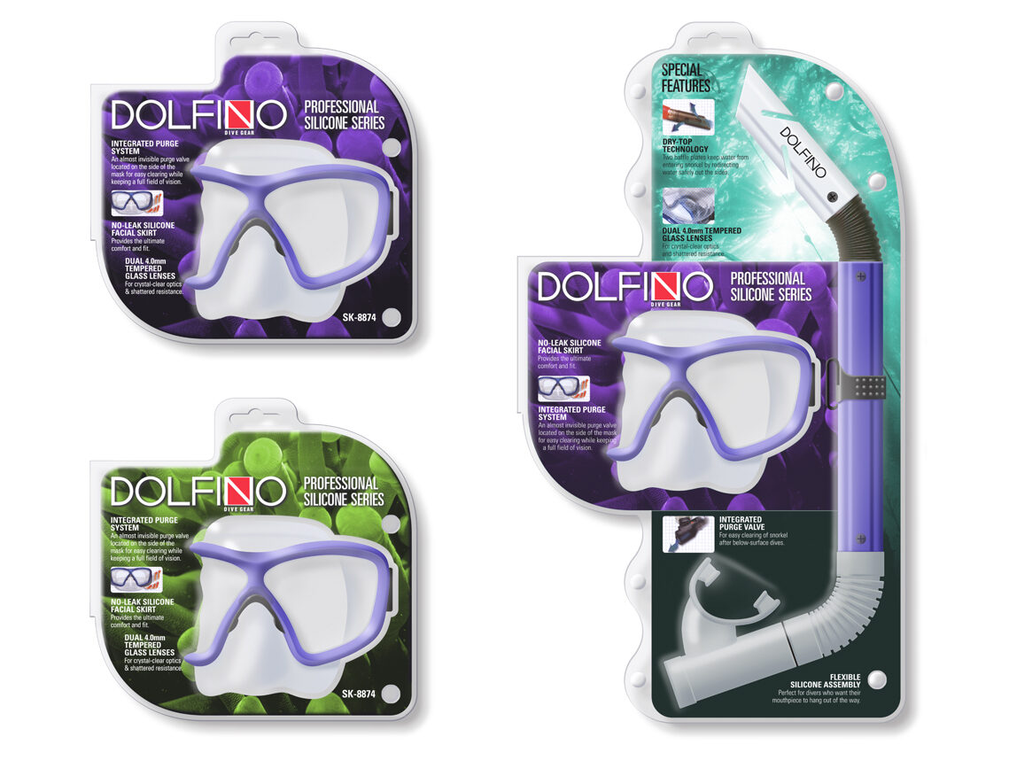 Dolfino Pro Dive Gear Packaging