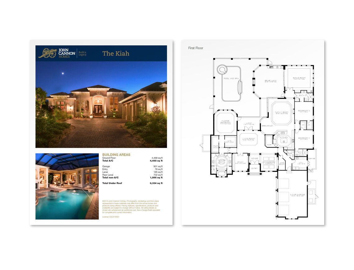 John Cannon Homes Model Sheet