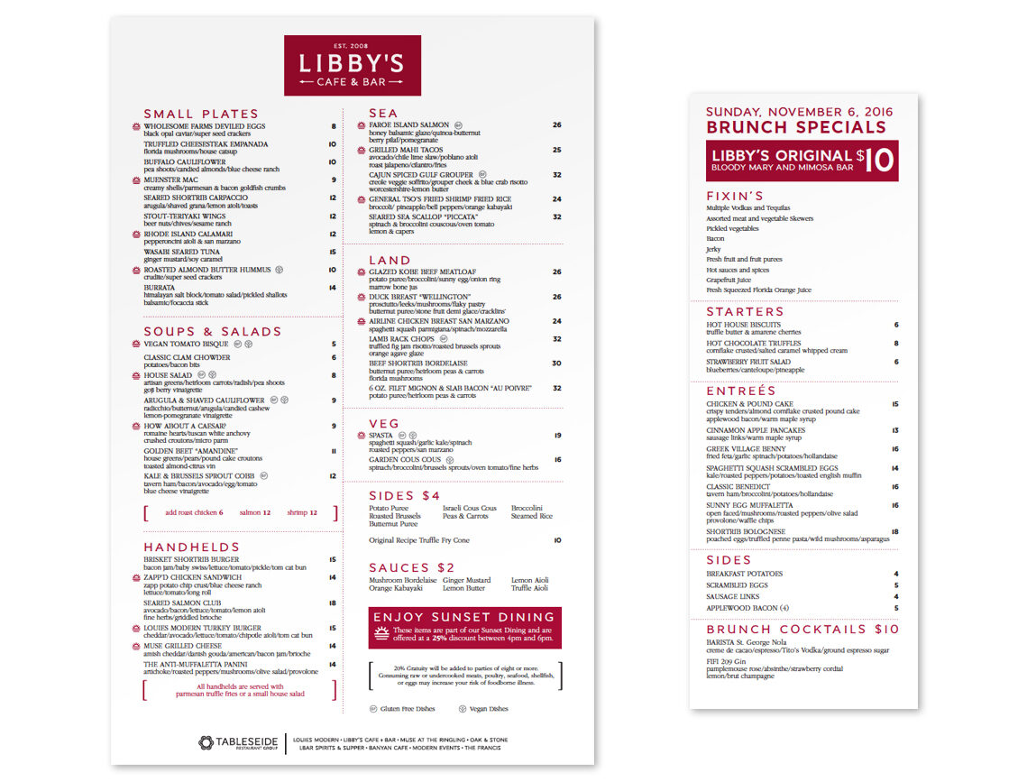 Libby's Menu Design