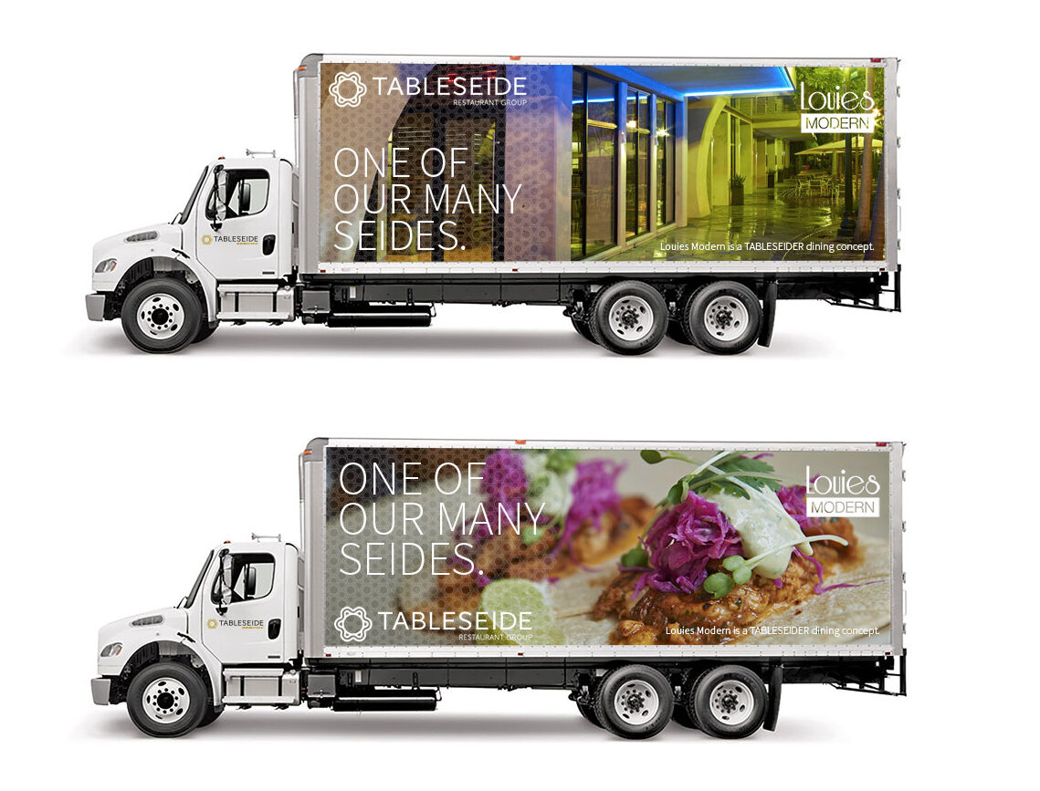 Louies Modern Branded Trucks