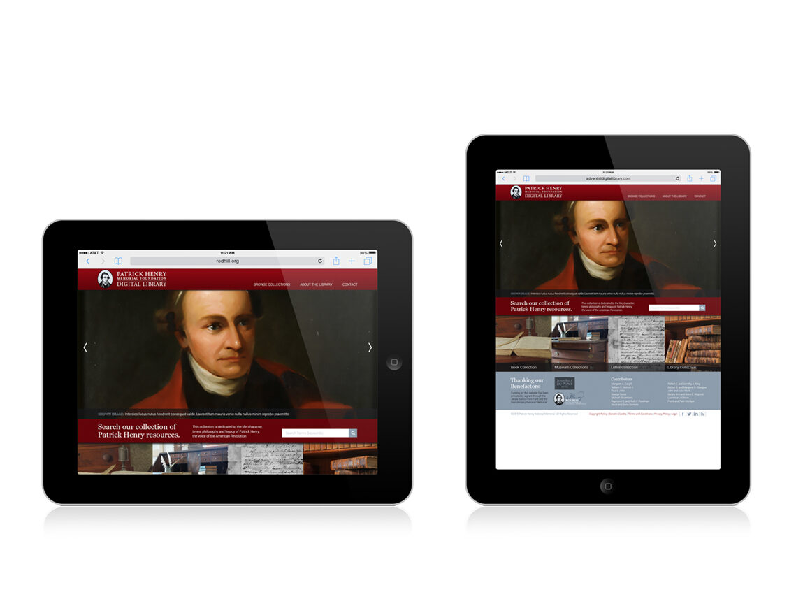 Patrick Henry Digital Library Homepage 2