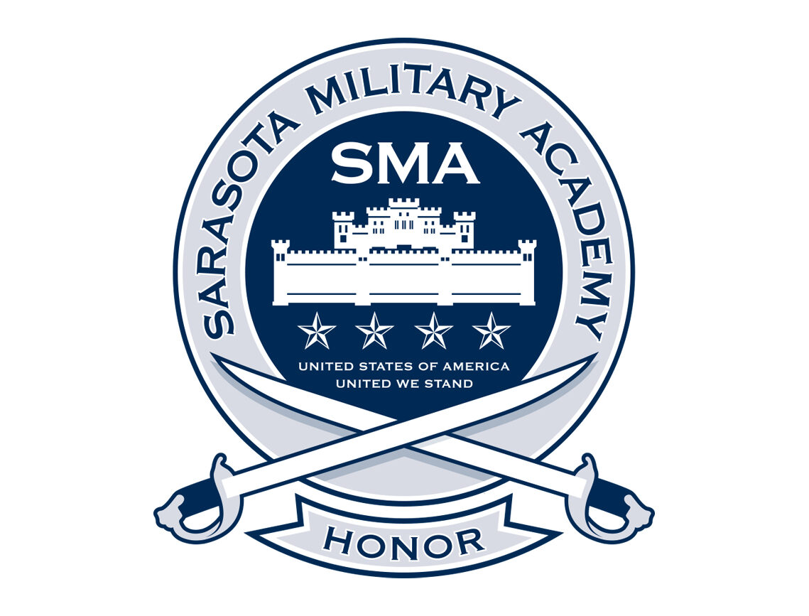 Sarasota Military Academy New Single Color Logo