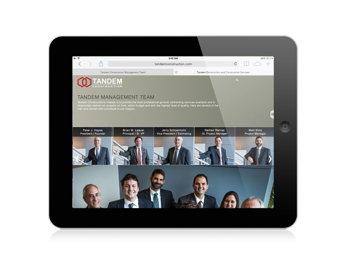 Tandem Construction Website Management
