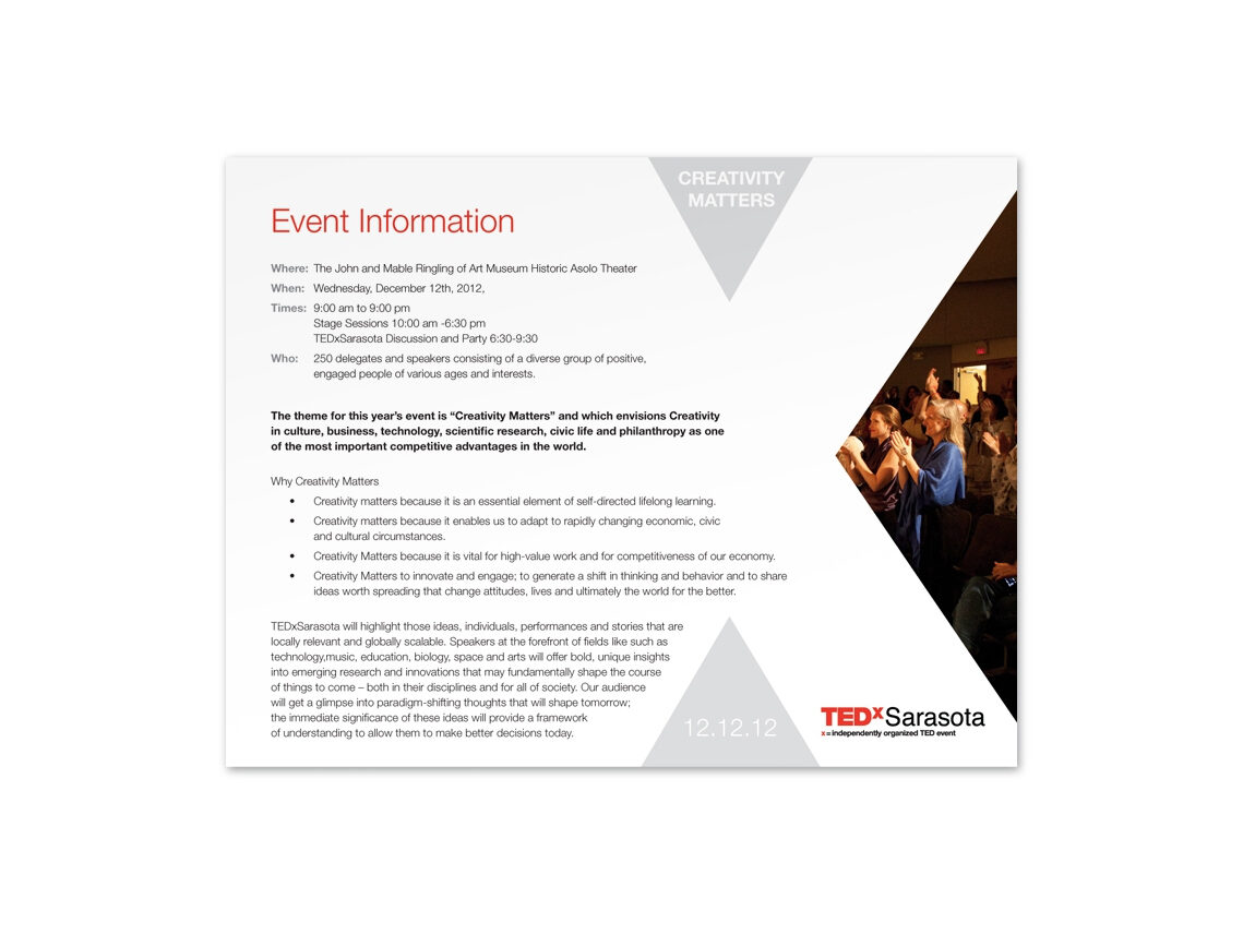 TedX 2012 Event Branding Speaker Toolkit Brochure 4