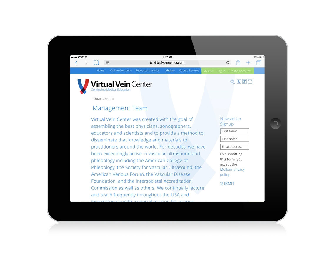 Virtual Vein Center Website Management