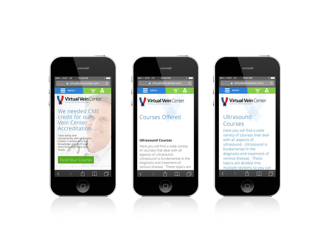 Virtual Vein Center Mobile Website 1