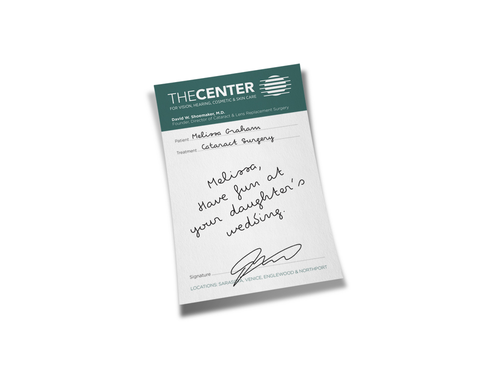 Center for Sight Brand Note