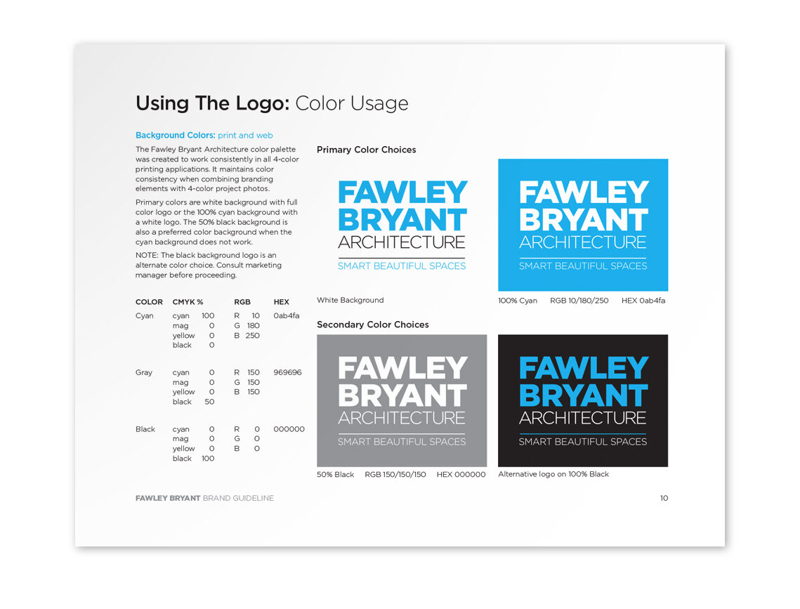 Fawley Bryant Logo Color Usage