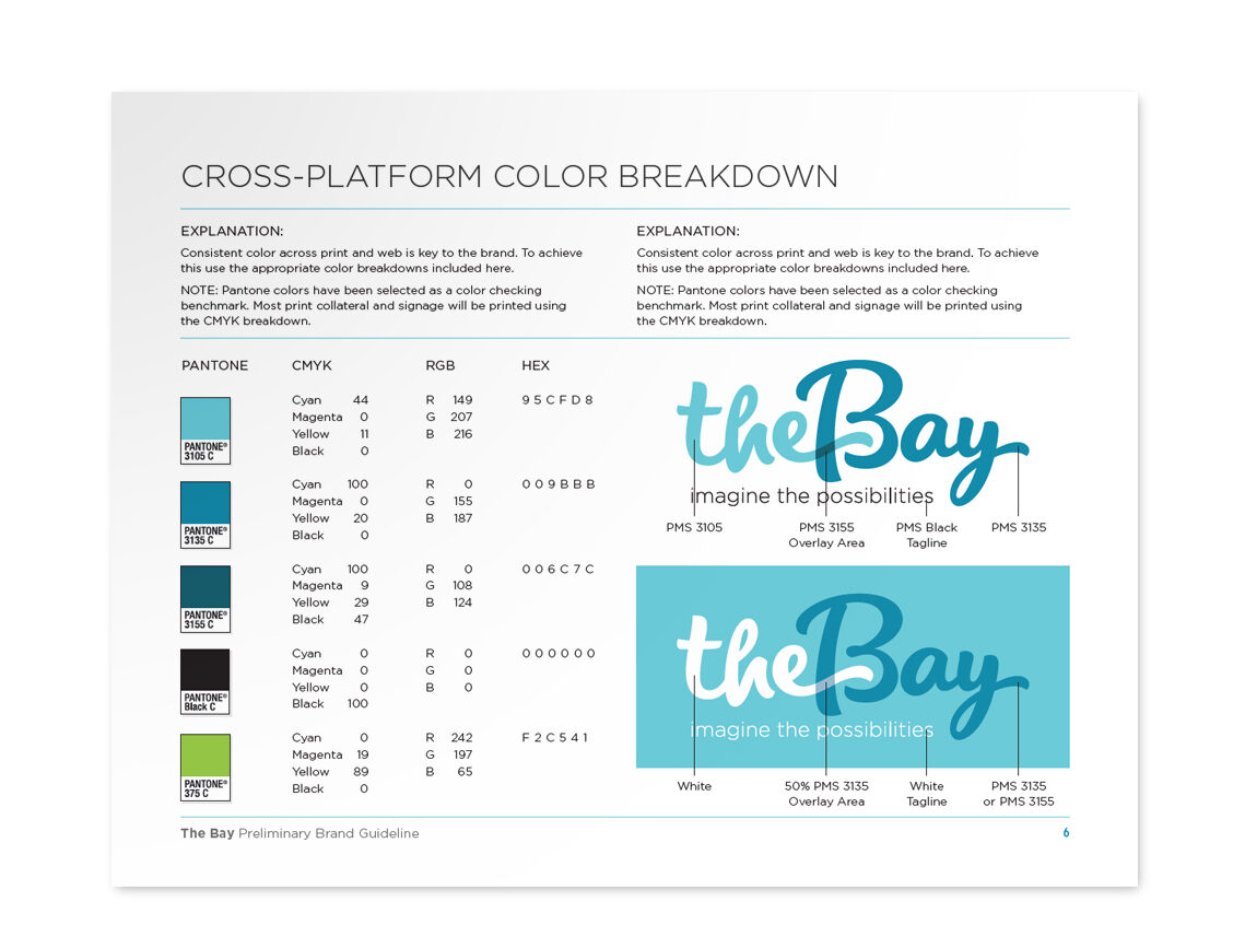 The Bay Logo Color Palette