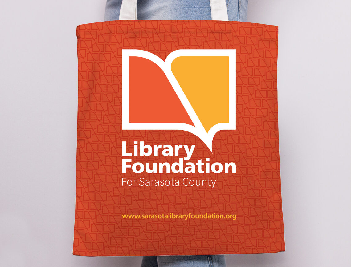 sarasota library foundation merchandize book bag